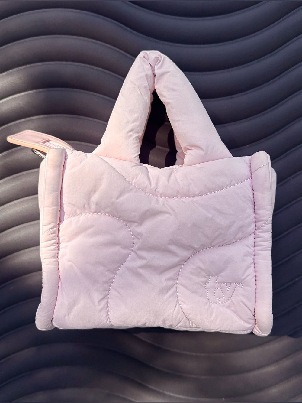 Blush Pink Thirty Years Mini Drift Tote - Soft Puffy Mini Bag